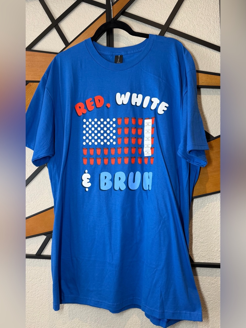 Kohl's Blue Graphic 'Red, White & Bruh' Short Sleeve Tee